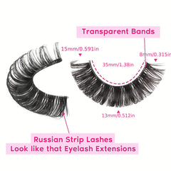 10 Pairs 4D Curly False Eyelashes Natural Volume Fluffy Charming Makeup Lashes