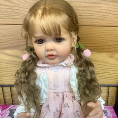 22" Realistic Vinyl Betty Reborn Doll, Hand Implanted Hair