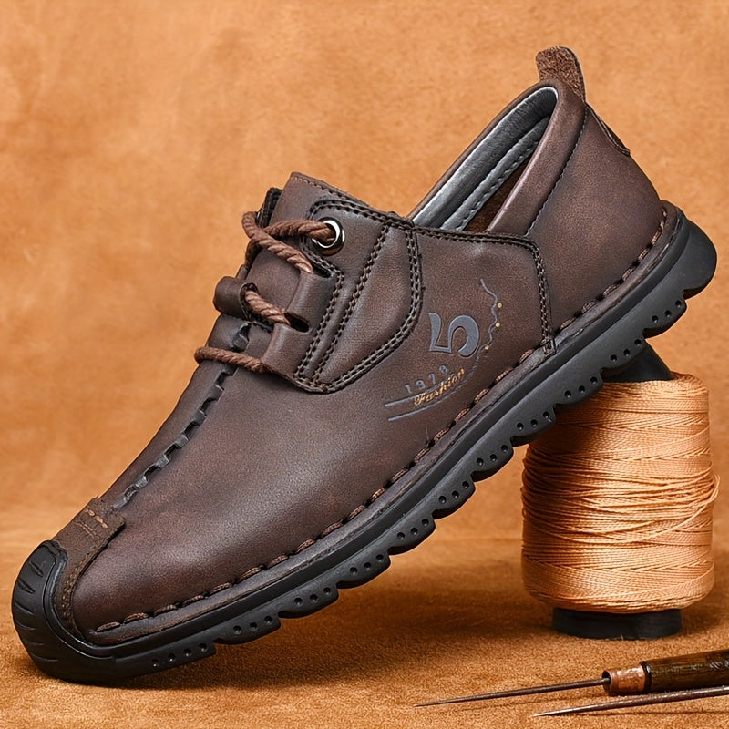 Men's Lace-up Synthetic Leather Shoes Comfortable And Breathable