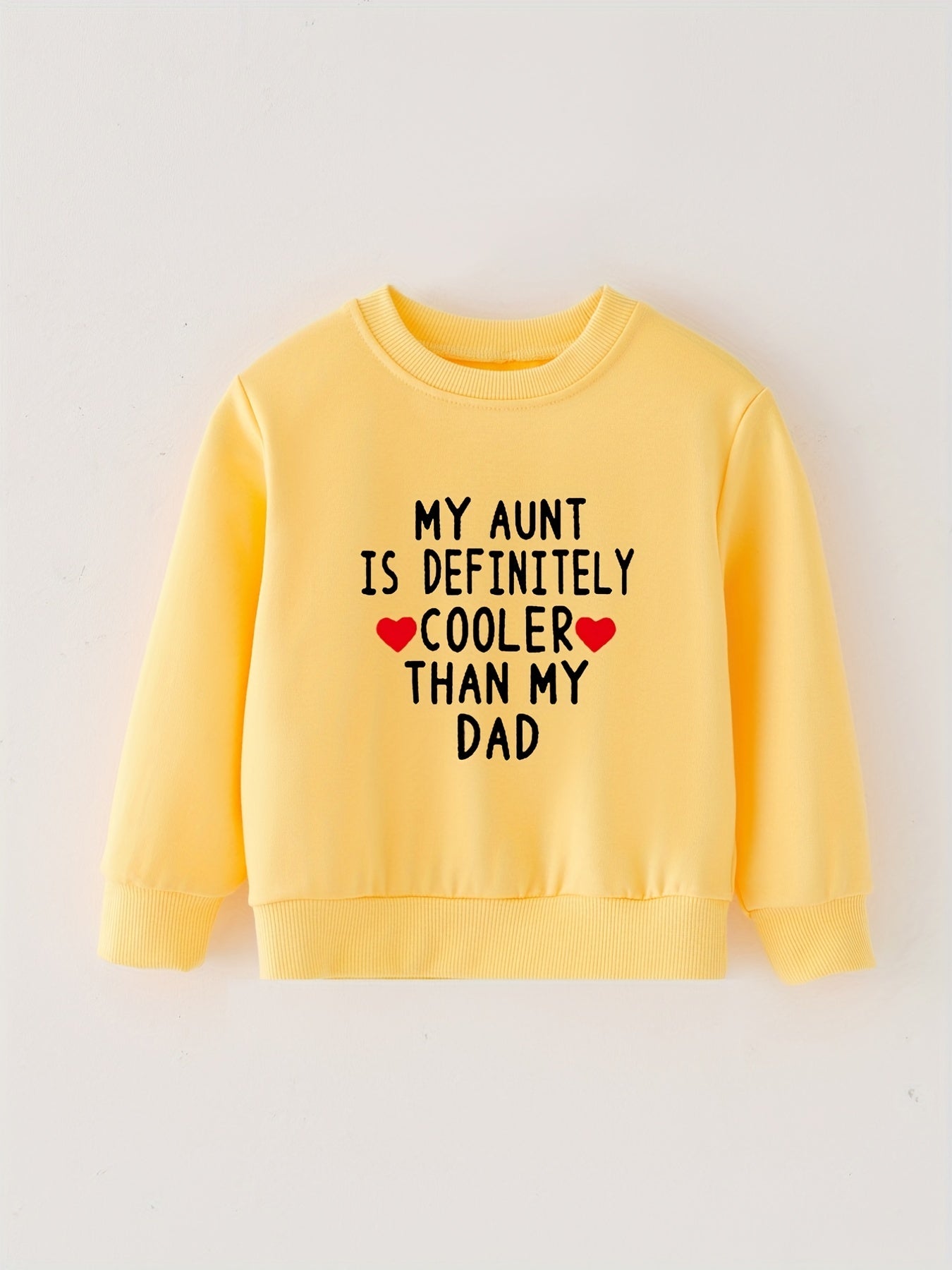 Kids Round Neck Sweatshirt Assorted Letter Styles