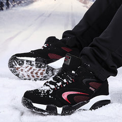 Warm Plush Lined Hiking Boots for Men - Non Slip Durable Lace Up Shoes