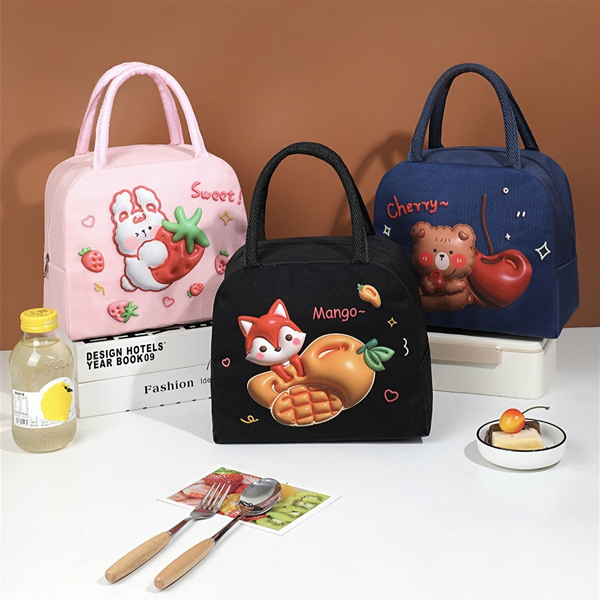 Cartoon Pattern Insulation Bag Portable Lunch Bag for Outdoor Camping School