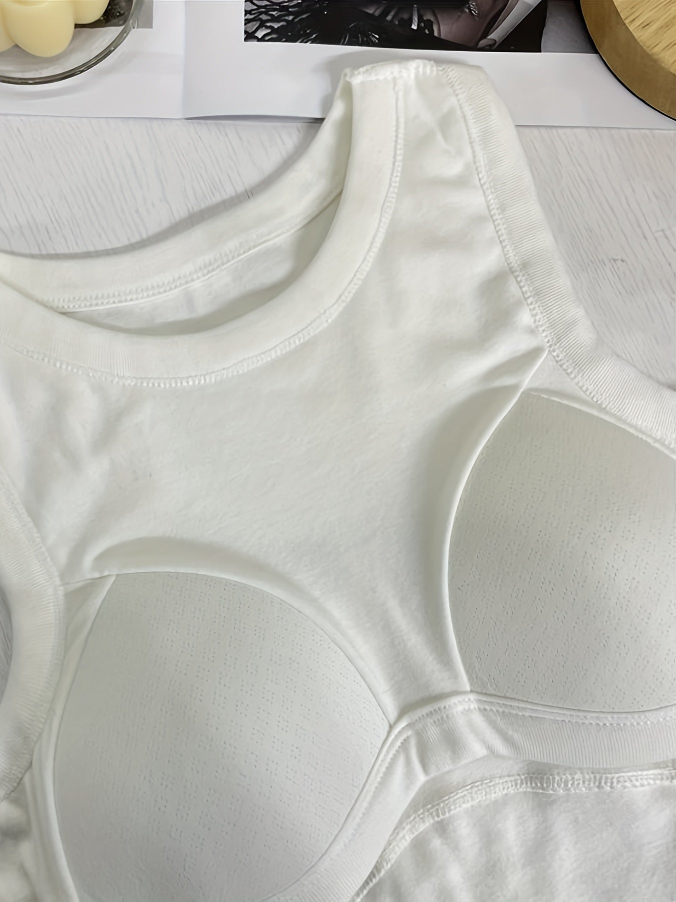 Girls Tank Top With Chest Pads Comfy Soft Undershirts