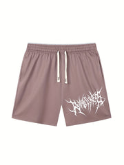 Men's Drawstring Shorts Casual Stylish Solid Elastic Waist for Summer