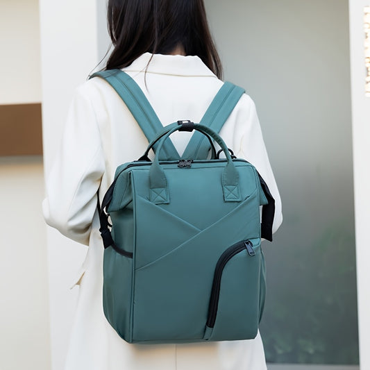 Teal Diaper Backpack Lightweight Large Capacity Mom Bag with Pockets