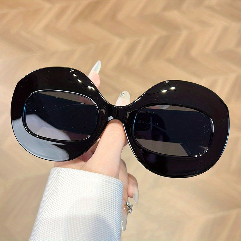 Large Oval Frame Sunglasses For Women Men Hiphop Glasses UV400