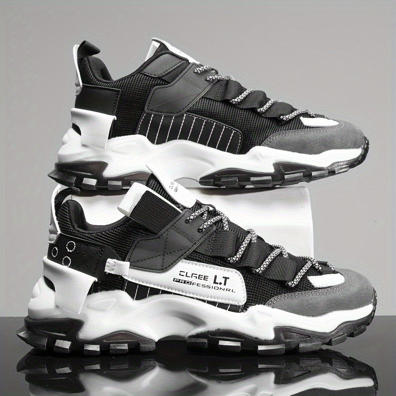 Men's Chunky Shoes Non Slip Lace Up Soft Sole Sneakers