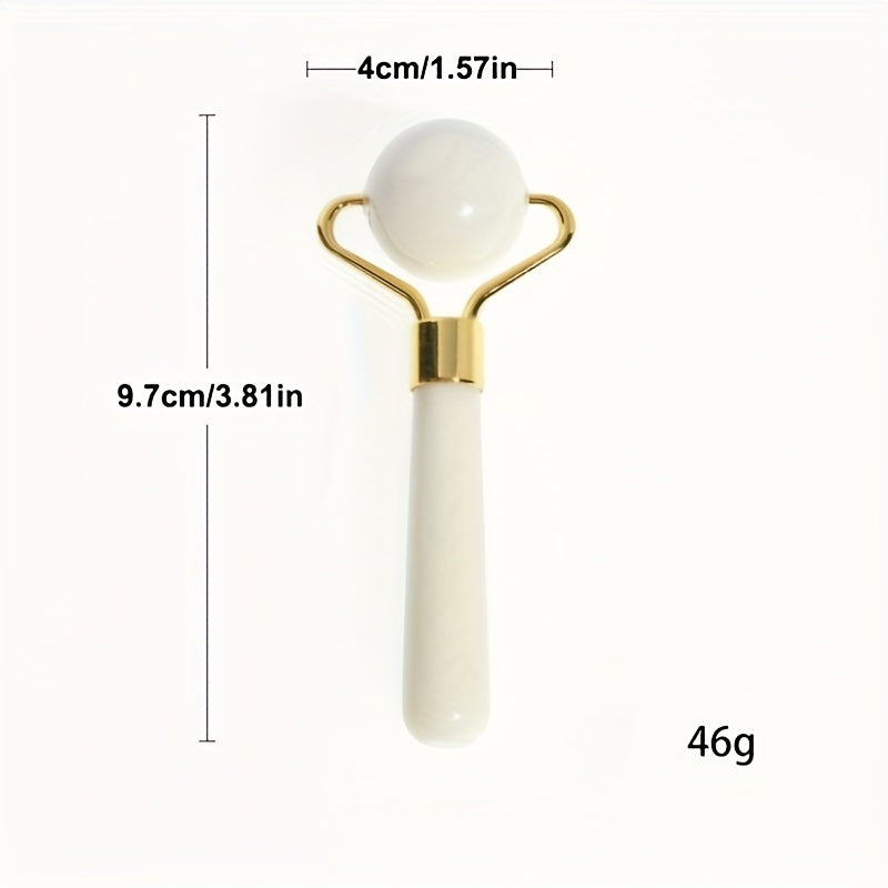 Jade Face & Eye Massage Roller, Compact Design for Soothing Massage