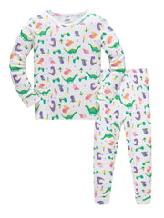 Kid's Unicorn Pajamas Set Long Sleeve Top & Pants, Cloud Star Print Loungewear