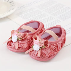 JIAGEYA Flower Ballet Shoes Baby Girls Lightweight Soft Sole