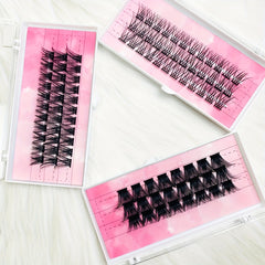 D Curl Volume Eyelash Extensions Cluster Mix 14 16 18mm DIY Wispy Lashes