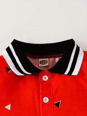 Stylish Triangle Pattern Boys Shirt for Summer Adventures