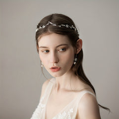 Snowflake Shape Rhinestone Head Piece for Bridal Wedding