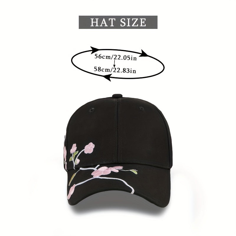 Embroidery Plum Blossom Baseball Cap Outdoor Sunshade Cap
