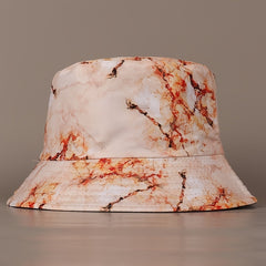 Beige Brunch Bucket Hat Reversible Fisherman Cap Visor Hats