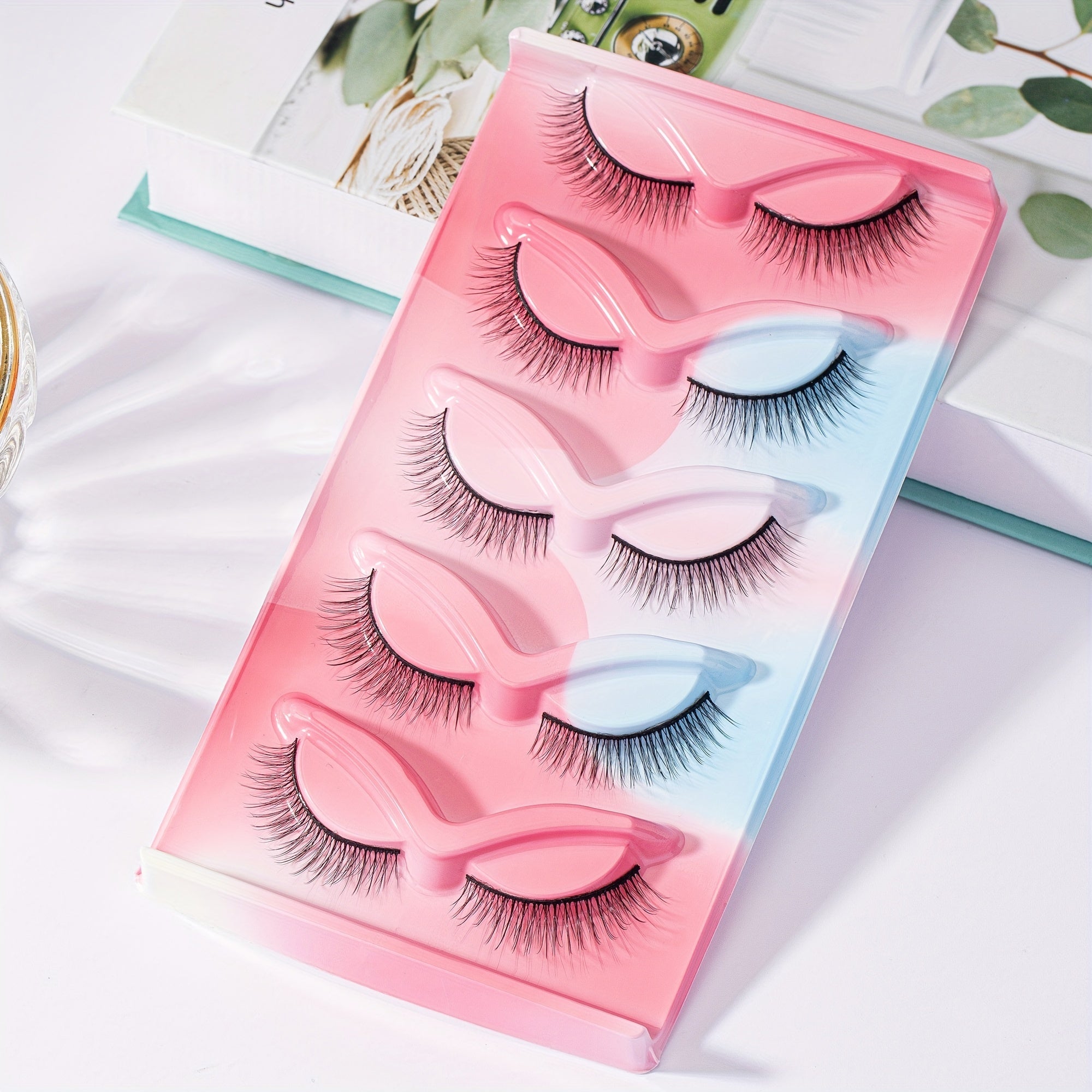 5 Pairs Natural Faux Mink Hair False Eyelashes 3D Lashes Extensions