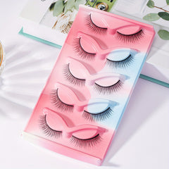 5 Pairs Natural Faux Mink Hair False Eyelashes 3D Lashes Extensions