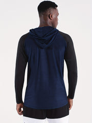 Men's Fast Drying Long Sleeve Hooded Shirt Active Slim Fit Top