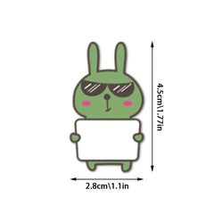 10 Sheets Bunny Hello My Name Is Rabbit Name Tag Stickers