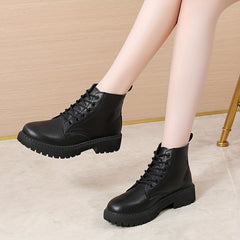 Women's Platform Lace Up Bootie Shoes