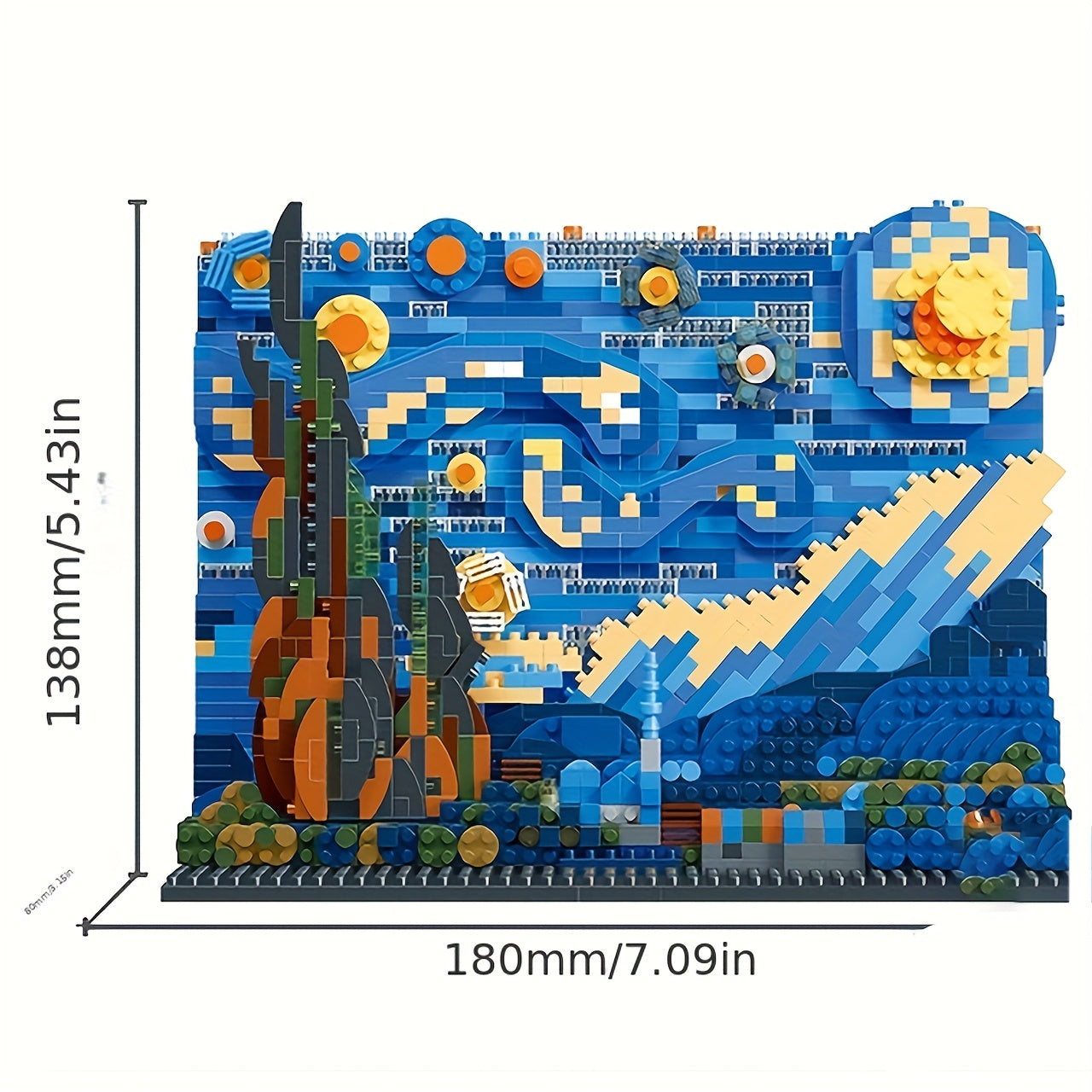ABS Starry Night 3D Building Blocks Set DIY Art & Decor Creative Puzzle