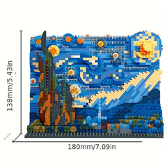 ABS Starry Night 3D Building Blocks Set DIY Art & Decor Creative Puzzle