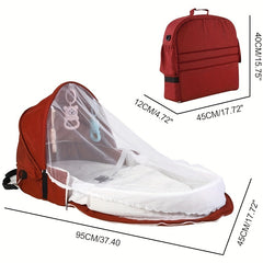 Portable Crib Travel Anti-mosquito Bed Backpack with Net