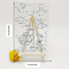 Creative Mouse Seal Stamp DIY Silicone Transparent Stamp Birthday Gift
