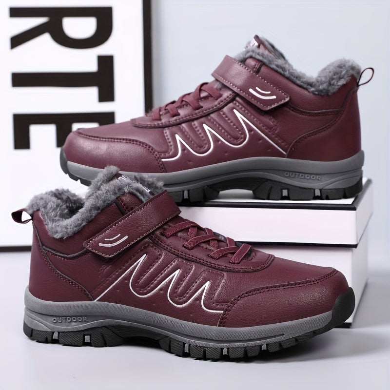 Women's Plus Velvet Snow Shoes Thick Bottom Heightening Sneakers