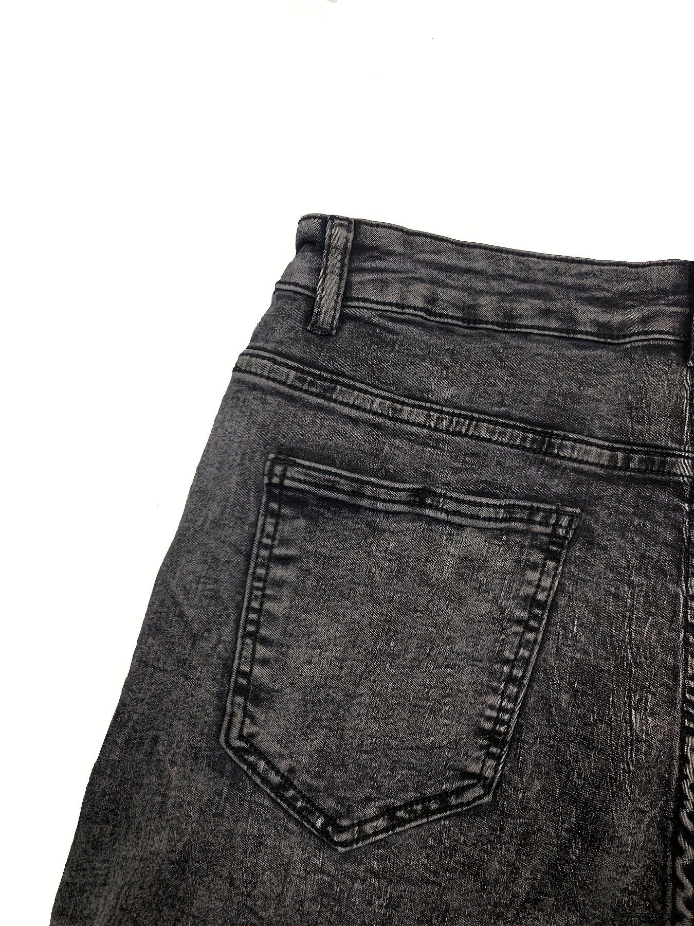 Mens Slim Fit Ripped Jeans, Distressed Stretch Denim Pants