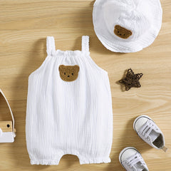 Cute Bear Onesie & Hat Set for Babies