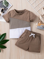 2pcs Baby Boys Casual T shirt & Shorts Set Clothes