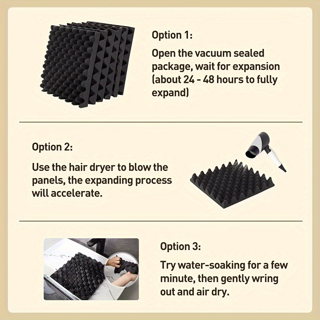 36pcs Flame Retardant Sound Absorbing Cotton for Acoustic Treatment