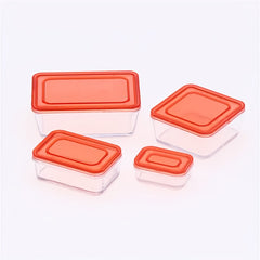 4pcs Mini Clear Plastic Storage Boxes with Lids Stackable Organizer Containers