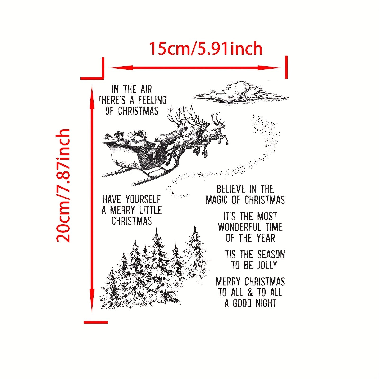 1pc Christmas Reindeer Stamps Scrapbooking Paper Craft Album Card Punch Stamps