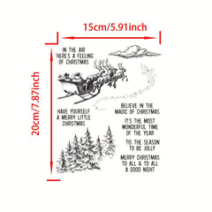 1pc Christmas Reindeer Stamps Scrapbooking Paper Craft Album Card Punch Stamps