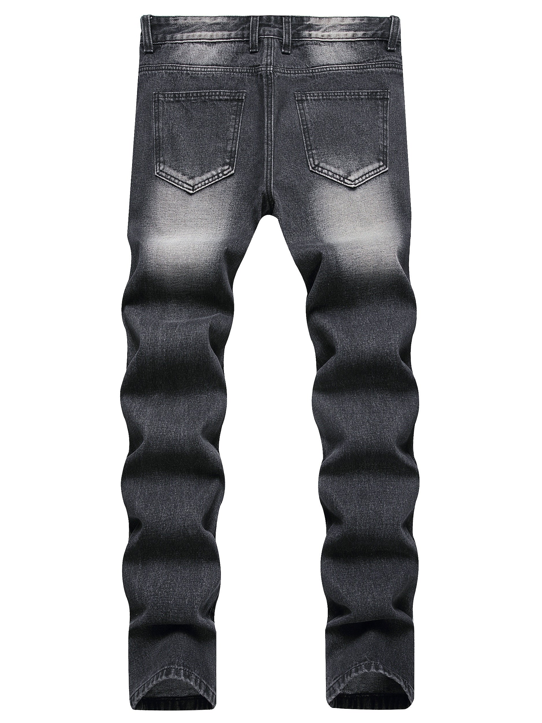 Men's Slim Fit Ripped Jeans Casual Street Style Denim Pants