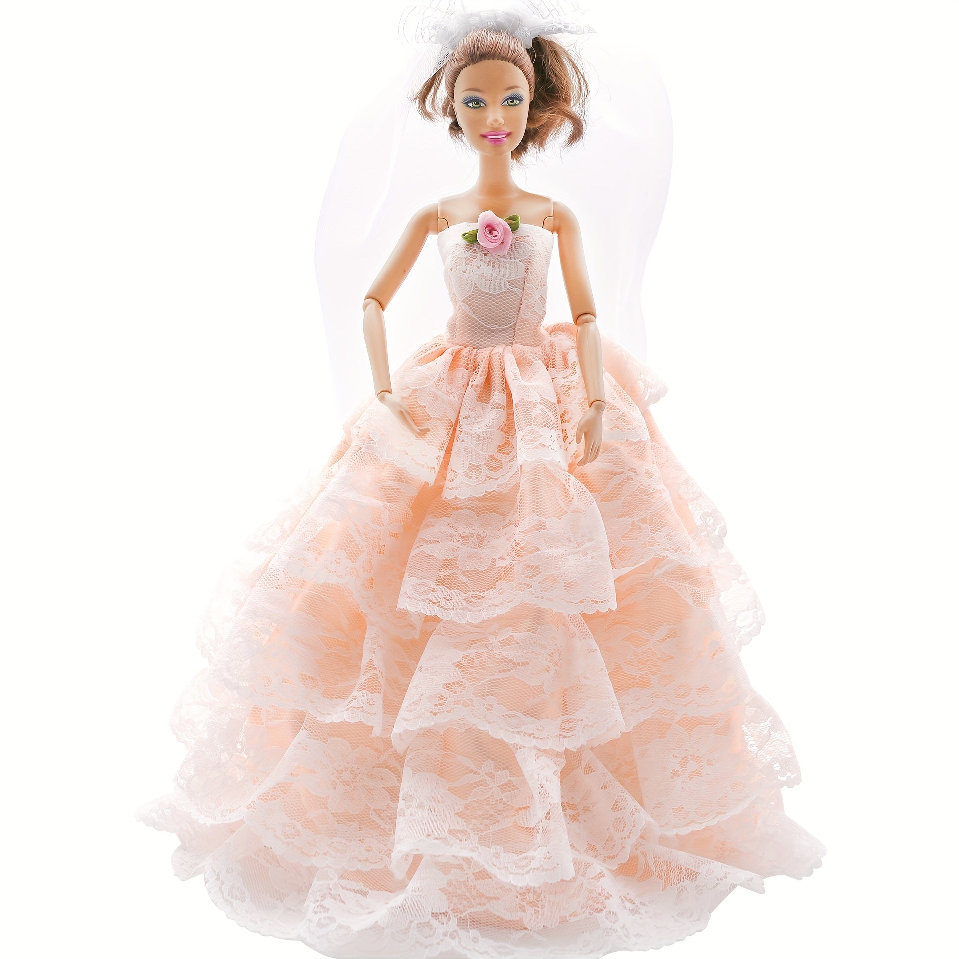 11 81in Wedding Dress with Veil Model Party Dress up Costume