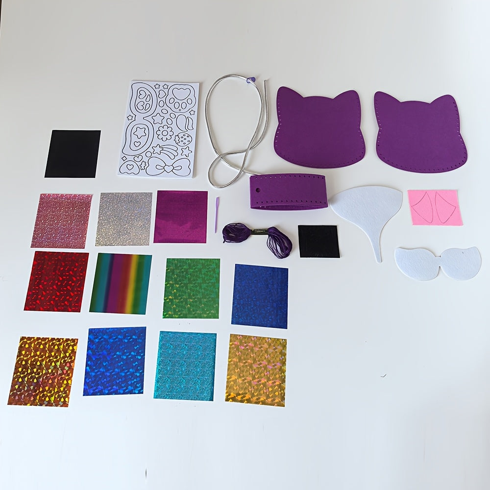 Fabric Felt Bag DIY Craft Kit Parent Child Sewing Toy Girl's Crossbody Bag