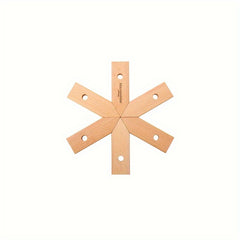 Snowflake Mat Anti scalding Pot Mat Outdoor Beech Wood Camping Picnic
