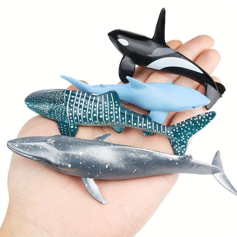 Marine Animal Model Set Toys Whale Shark Humpback Gray Killer Home Decor