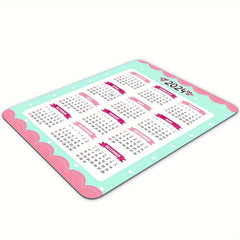 Pink Heart Mouse Pad - Non Slip Rubber Mouse Mat - 24.13 x 20.07 cm