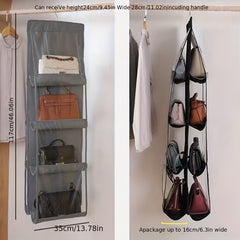 6 8 Grid Bag Storage Hanging Bag Wardrobe Dormitory Hanging Household Rack