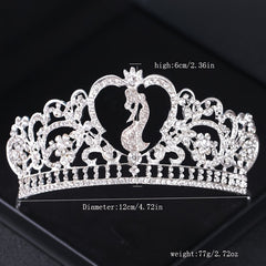 Golden Crystal Crowns Princess Crown Baroque Queen Tiara For Bridal Wedding