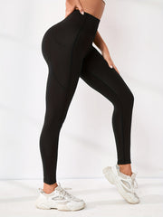 High Waisted Slimming Yoga Pants for Women Stretchy Solid Fitness Leggings