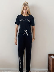 Letter Print Lounge Set Women's Loungewear