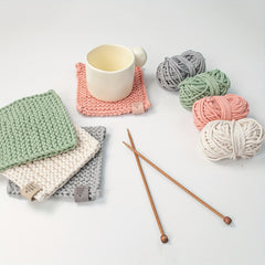 DIY Knitting Coasters Placemats Kit Yarn Set