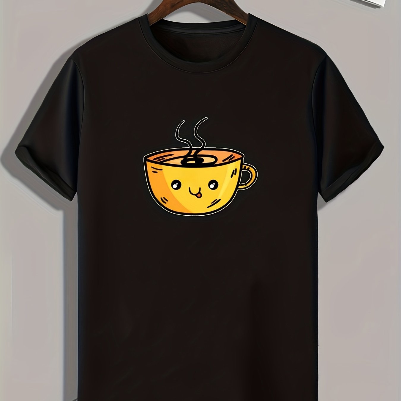 Halloween Tea Cup Pattern Print Men's Comfy Sports T shirt