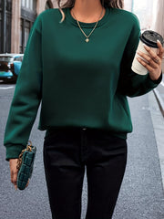 Casual Crew Neck Sweatshirt for Women