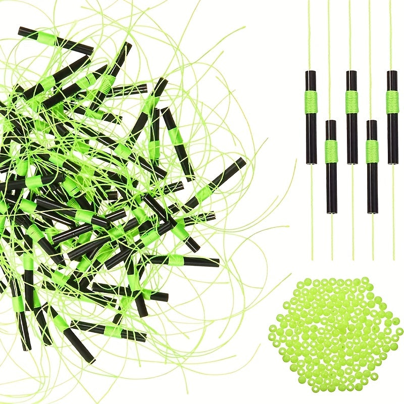 100pcs Luminous Fishing Beads & Bobbers, Night Fishing Gear